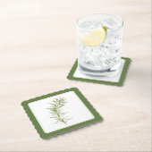 FRESH ROSEMARY Scallop Square Onderzetter - tekst  (Insitu)