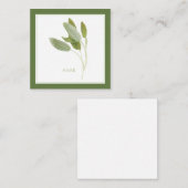 FRESH SAGE 2,5" vierkante platte Kaart / groen Notitiekaartje (Voorkant / Achterkant)