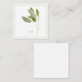 FRESH SAGE 2,5" vierkante platte Kaart Notitiekaartje (Voorkant / Achterkant)