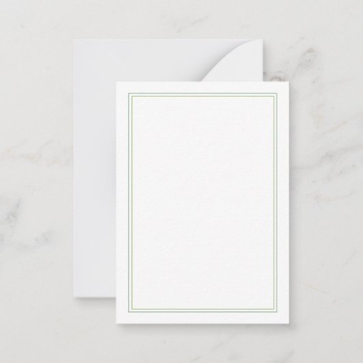 FRESH SAGE 3.5x2.5 Flat Note Kaart Notitiekaartje (Achterkant)