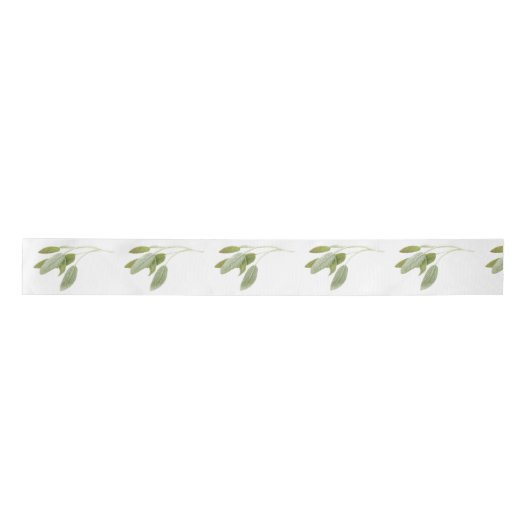 FRESH SAGE 3-inch breedband Satijnen Lint (Voorkant)