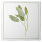 FRESH SAGE 6"x6" keramische Tegel (-tekst) Tegeltje (Voorkant)