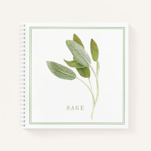 FRESH SAGE 8.5x8.5 Spiraal Notitieboek (Voorkant)