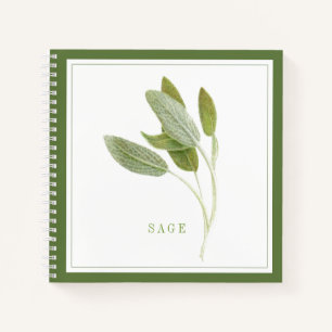 FRESH SAGE 8.5x8.5 Spiraal Notitieboek - Groen
