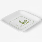 FRESH SAGE 9" Vierkante Papier Borden Papieren Bordje (Gebogen)