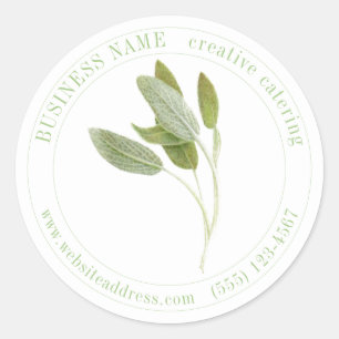 FRESH SAGE Biz ID Grote ronde Stickers