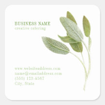 FRESH SAGE Biz ID Kleine Vierkante Stickers