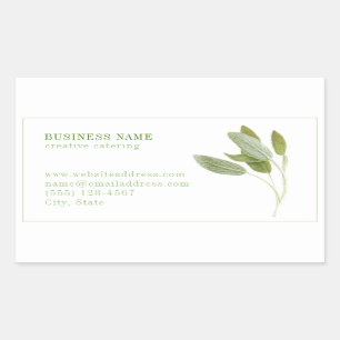 FRESH SAGE Biz ID Rechthoek Stickers