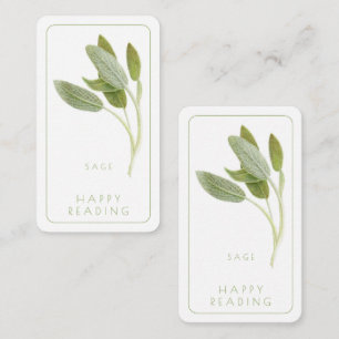 FRESH SAGE Boeklegger - 3,5x2 kaart + tekst  Notitiekaartje