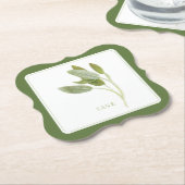 FRESH SAGE Bracket Papier Onderzetters (+tekst) Gr (Gekanteld)
