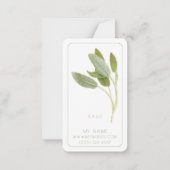 FRESH SAGE Business Bladwijzer - 3.5x2 Kaart Notitiekaartje (Voorkant)