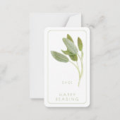 FRESH SAGE Business Bladwijzer - 3.5x2 Kaart Notitiekaartje (Achterkant)