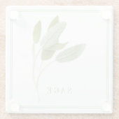 FRESH SAGE Glass Beverage Glazen Onderzetter (Achterkant)