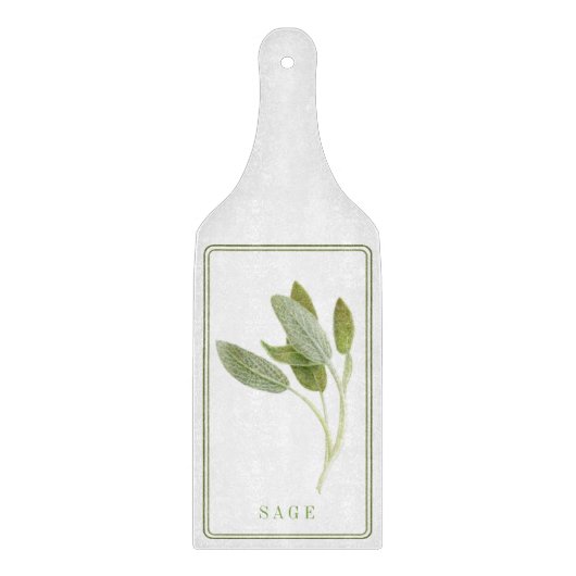 FRESH SAGE Glass Cutting Board Paddle Snijplank (Voorkant)