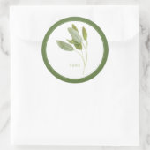 FRESH SAGE Grote ronde Stickers (+tekst) Groen (Tas)