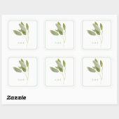 FRESH SAGE Grote Vierkante Stickers (Vel)