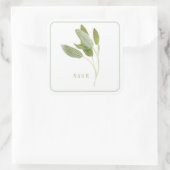 FRESH SAGE Grote Vierkante Stickers (Tas)