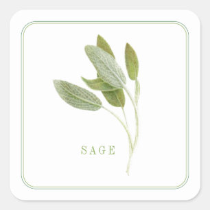FRESH SAGE Kleine Vierkante Stickers