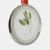 FRESH SAGE Premium Rond Ornament (Rechts)