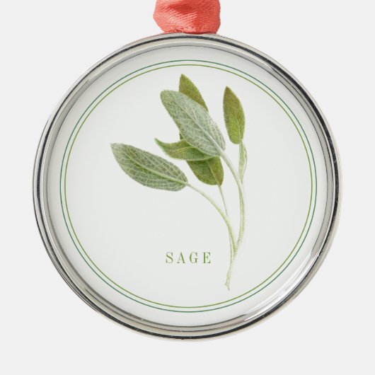 FRESH SAGE Premium Rond Ornament (Voorkant)