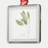 FRESH SAGE Premium Square Ornament (Links)