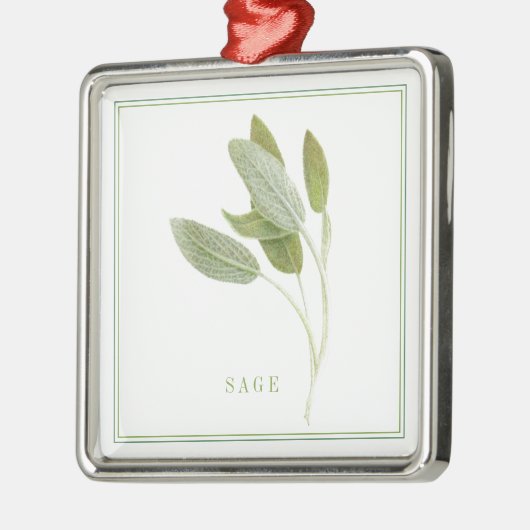 FRESH SAGE Premium Square Ornament (Links)