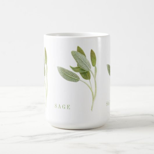 FRESH SAGE Tall White Mok (Center)