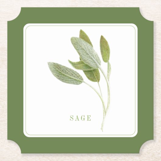 FRESH SAGE Ticket Paper Onderzetters (+tekst) - Gr (Voorkant)