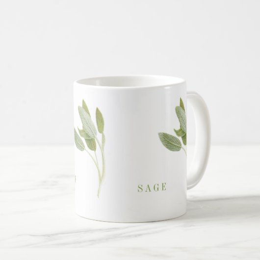 FRESH SAGE Witte Mok (Voorkant rechts)