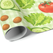 Fresh Salad Vegetable Pattern Cadeaupapier (Rol Hoek)