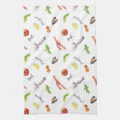 Fresh Seafood Delights Custom Theedoek (Verticaal)