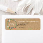 Fresh Spring Floral Garland Address Label (Insitu)