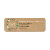 Fresh Spring Floral Garland Address Label (Voorkant)