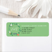 Fresh Spring Floral Garland Address Label (Insitu)