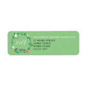 Fresh Spring Floral Garland Address Label (Voorkant)