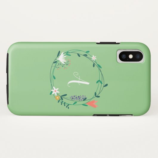 Fresh Spring Floral Garland gepersonaliseerd Case-Mate iPhone Case (Achterkant (horizontaal))