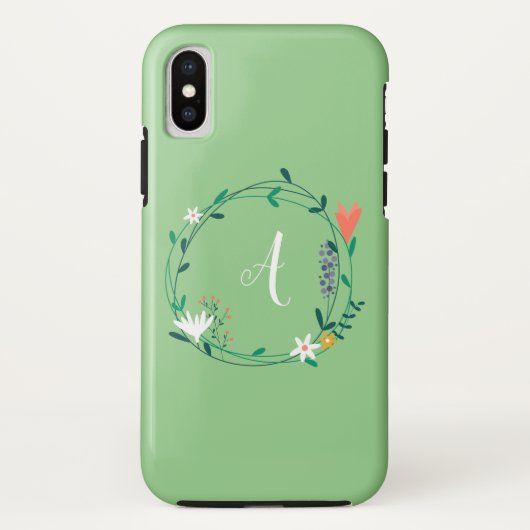 Fresh Spring Floral Garland gepersonaliseerd Case-Mate iPhone Case (Achterkant)