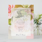 Fresh Spring Flower Bouquet bewerkbaar huwelijksme Menu (Staand voorkant)