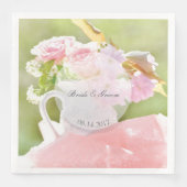 Fresh Spring Flower Bouquet editable bruiloft Servetten (Voorkant)