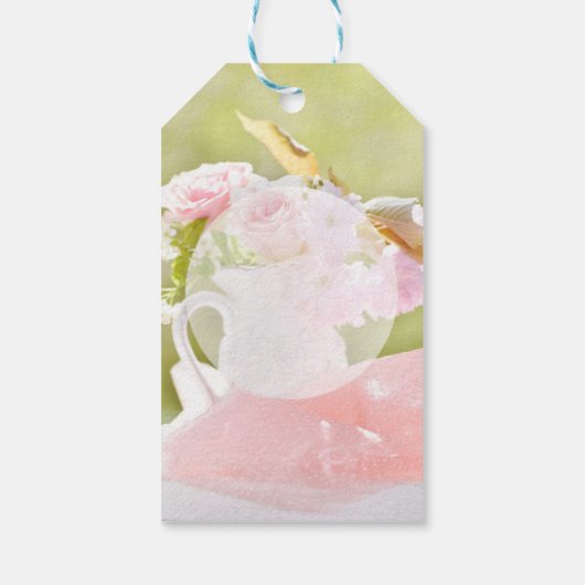 Fresh Spring Flower Bouquet Editable Wedding Cadeaulabel (Achterkant)