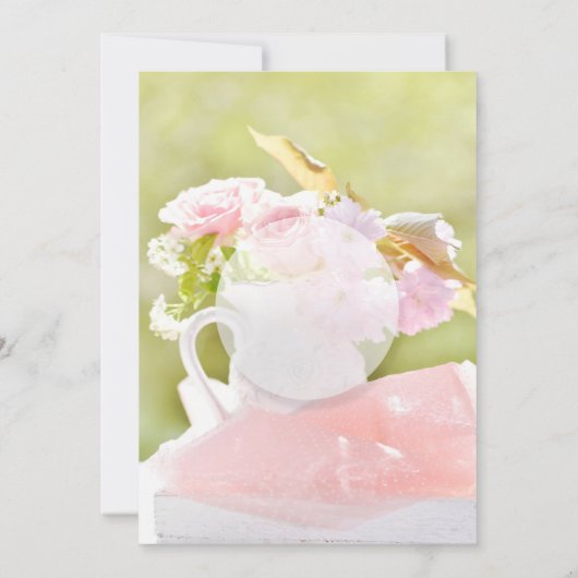 Fresh Spring Flower Bouquet Wedding Kaart (Achterkant)