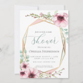 Fresh Spring Flowers and Foliage Baby shower Kaart (Voorkant)