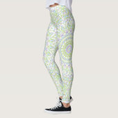 Fresh Spring Mandala in Green, Blue, and Lavender Leggings (Links)