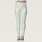Fresh Spring Mandala in Green, Blue, and Lavender Leggings (Voorkant)