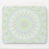 Fresh Spring Mandala in Green, Blue, and Lavender Muismat (Voorkant)