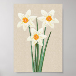 Fresh Spring narcissen Waterverf Poster
