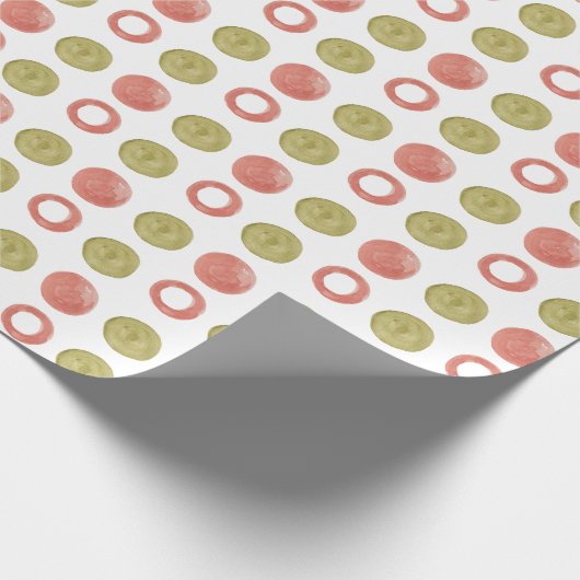 Fresh Spring Pattern Waterverf met de hand geschil Cadeaupapier (Hoek)