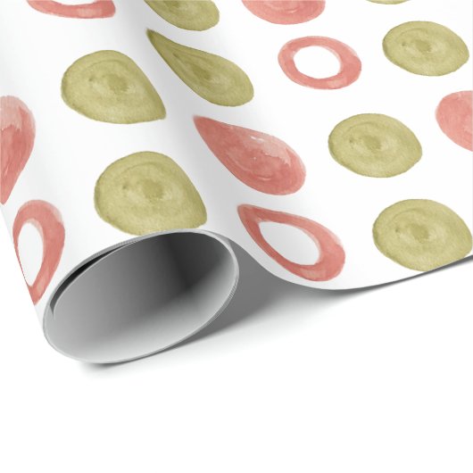 Fresh Spring Pattern Waterverf met de hand geschil Cadeaupapier (Rol Hoek)