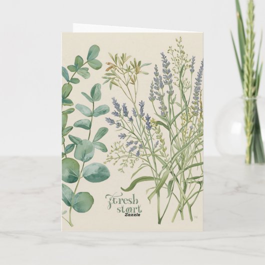 Fresh Start – Botanical Spring Greeting Card Kaart (Achterkant)
