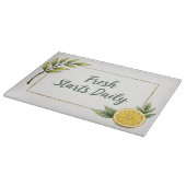 Fresh start dagelijkse citroenglas snijplank (Hoek)